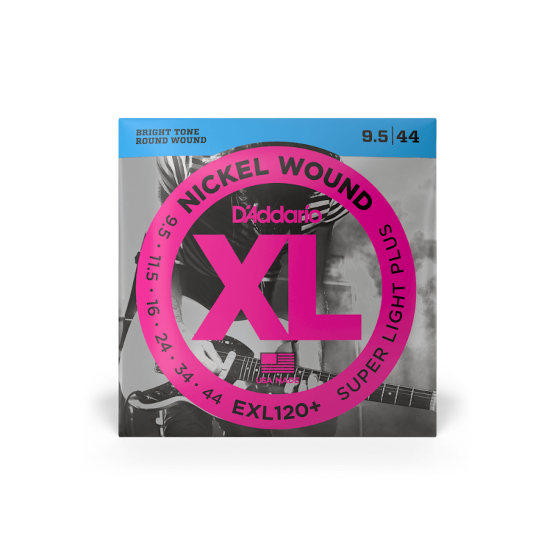 Набір струн D'ADDARIO EXL120+ XL NICKEL WOUND SUPER LIGHT PLUS (9.5-44)